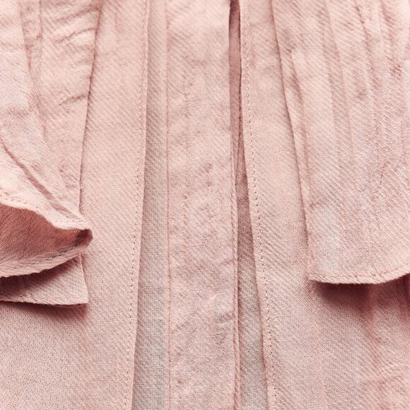 Zara RUFFLED COLLAR SHIRT ZW COLLECTION Sizes S,M NEW WITH TAG - Picture 8 of 9